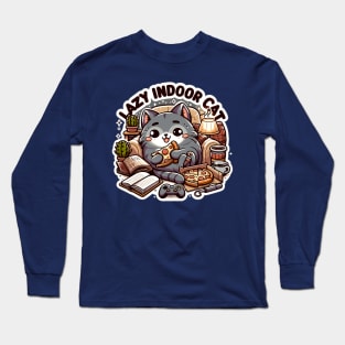 Cozy Whiskers & Chill Vibes: The Indoor Cat Lifestyle Long Sleeve T-Shirt